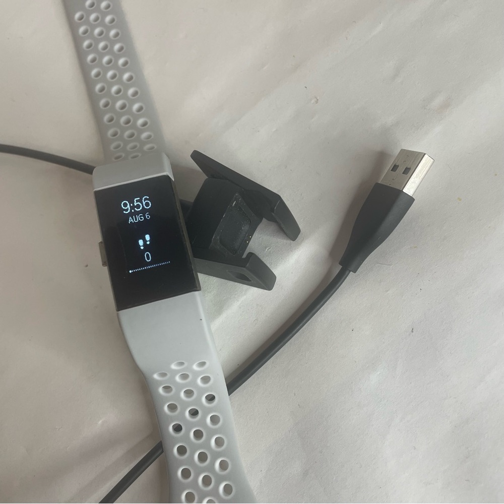 Fitbit Charge 2 includes gray band and charger